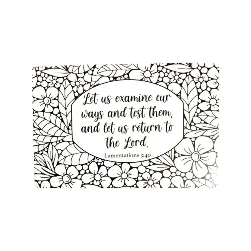 CrownJewlz Adult Coloring Floral Prayer & Scripture Cards (20 ct set)